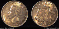 Australia, 1943D, 6 pence, AU, KM38