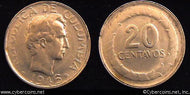 Columbia, 1946/5, 20 centavos, AU, KM208.1