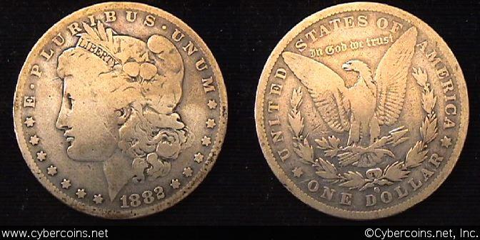 1882 O/S Morgan Dollar, G VAM 3 TOP 100