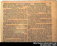 Sauer Bible leaf, printed 1743, 1 page