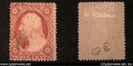 US #25 3 Cent Washington - Used - light