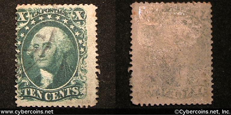 US #32 10 Cent Washington - Used - light