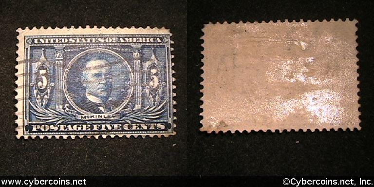 US #326 5 Cent McKinley - Used - Light