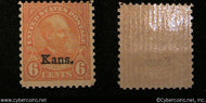 US #664 6 Cent Garfield Kansas - Mint - NH