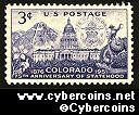 Scott 1001 mint sheet 3c (50) - 75th Anniversary of Colorado Statehood