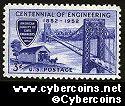 Scott 1012 mint sheet 3c (50) - Centennial of Engineering