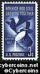 Scott 1090 mint sheet 3c (50) - Steel Industry Centennial