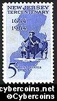 Scott 1247 mint 5c - New Jersey Tercentenary