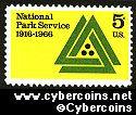 Scott 1314 mint sheet 5c (50) - National Park Service