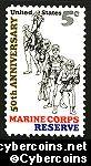 Scott 1315 mint sheet 5c (50) - Marine Corps Reserve 50th Anniversary