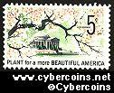 Scott 1318 mint 5c - Beautification of America