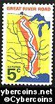 Scott 1319 mint sheet 5c (50) - Great River Road