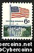Scott 1338 mint 6c - US Flag and White House