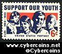 Scott 1342 mint sheet 6c (50) - Support Our Youth