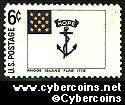 Scott 1349 mint 6c - Rhode Island Flag