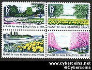 Scott 1365/68 mint sheet 6c (50) - Beautification