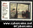 Scott 1433 mint sheet 8c (50) - John Sloan - Artist