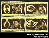 Scott 1456-59 mint 8c - Colonial Craftsmen, 4 varieties, attached