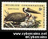 Scott 1466 mint 8c - Brown Pelican
