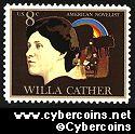 Scott 1487 mint sheet 8c (40) - Willa Cather - Novelist