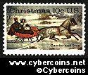 Scott 1551 mint 10c - Christmas - Currier & Ives