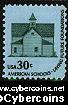 Scott 1606 mint  30c -  School House (1979)