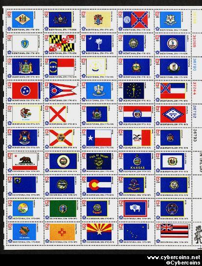 Scott 1633-82 mint 13c - Sheet of 50 stamps complete