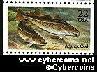 Scott 2206 mint 22c - Fish - Atlantic Cod