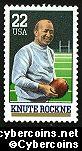 Scott 2376 mint 22c - Knute Rockne