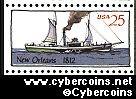 Scott 2407 mint 25c - Steamboat - "New Orleans, 1812"