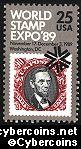 Scott 2410 mint 25c - World Stamp Expo '89