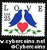 Scott 2440 mint 25c - LOVE