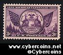 Scott 775 mint  3c - Michigan Centenary