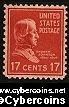 Scott 822 mint 17c - Johnson