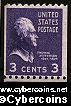 Scott 851 mint 3c - Jefferson