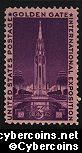 Scott 852 mint 3c - Golden Gate Inernational Exposition