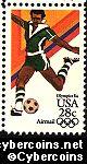 Scott C104 mint 28c - Summer Olympics - Soccer