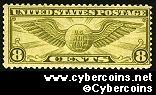 Scott C17 mint 8c - Winged Globe (olive bistre)
