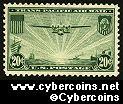 Scott C21 mint 20c - China Clipper (green)
