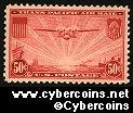 Scott C22 mint 50c - China Clipper (carmine)