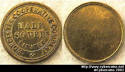 England, undated, brass. Worcester Cooperative