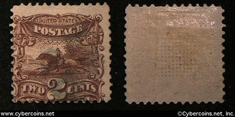 US #113 2 Cent Post Rider - Used - nice