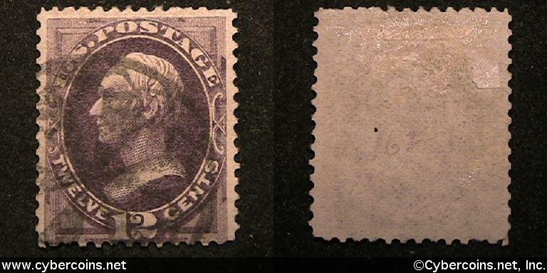 US #162 12 Cent Clay - Used - medium
