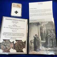 "Star of Bethlehem" Widow's Mite, 103-76 BC, Prutah, Judaea, NGC authenticated. Alex. Jannaeus