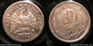 Mexico, 1885MoM, 10 centavos, KM403.7