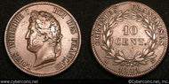 France/French Colonies, 1841A, 10 Centimes