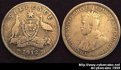 Australia, 1912L - 6 pence - F+, KM25