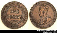 Australia, 1919M - 1 penny - XF, KM23