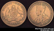 Australia, 1922, 1 florin, F/VF - KM27