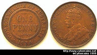 Australia, 1934, 1 penny, XF, KM23